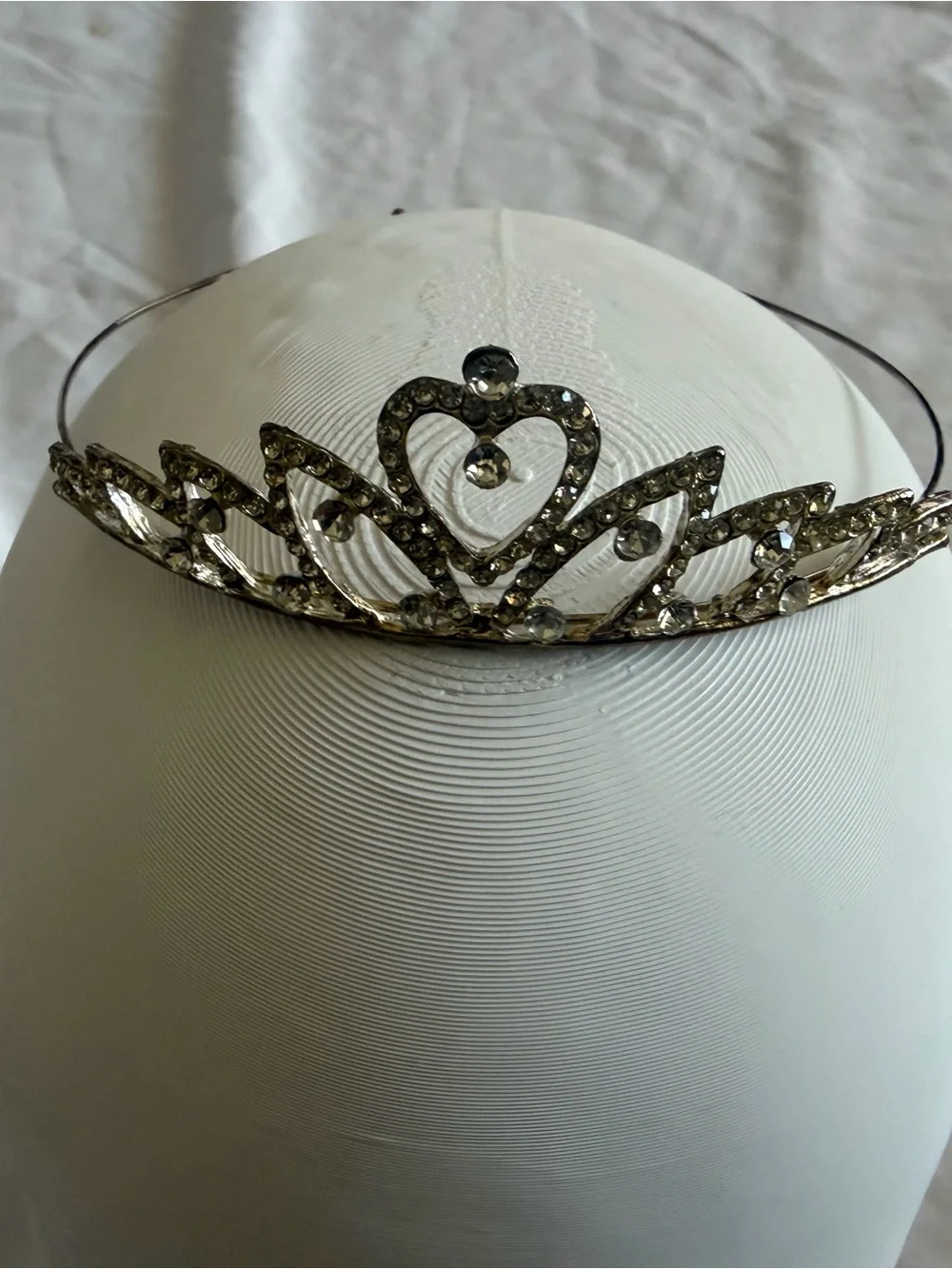 Silver Crystal Rhinestone Tiara Headband - Elegant Women's Hair Accessory